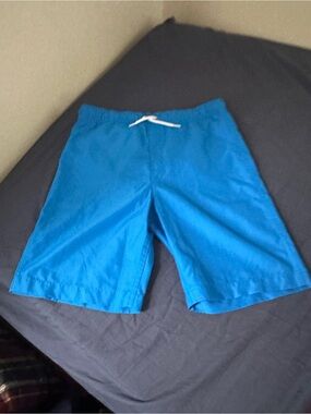 Youth Bright Blue Swim Trunks with Drawstring never worn